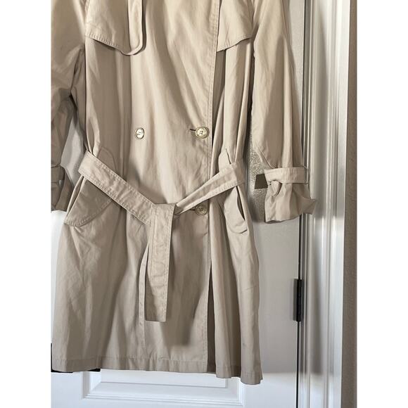 London Fog 12 Trench Rain Coat Belted Lined Vtg 90s - Picture 3 of 10